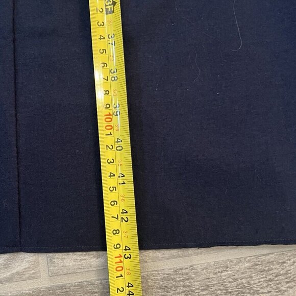 Eileen Fisher Boiled Wool Shawl Wrap Jacket Size Petite Large Midnight Navy Blue - Picture 14 of 14